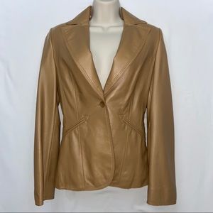 Mango Vintage Lamb Leather Jacket